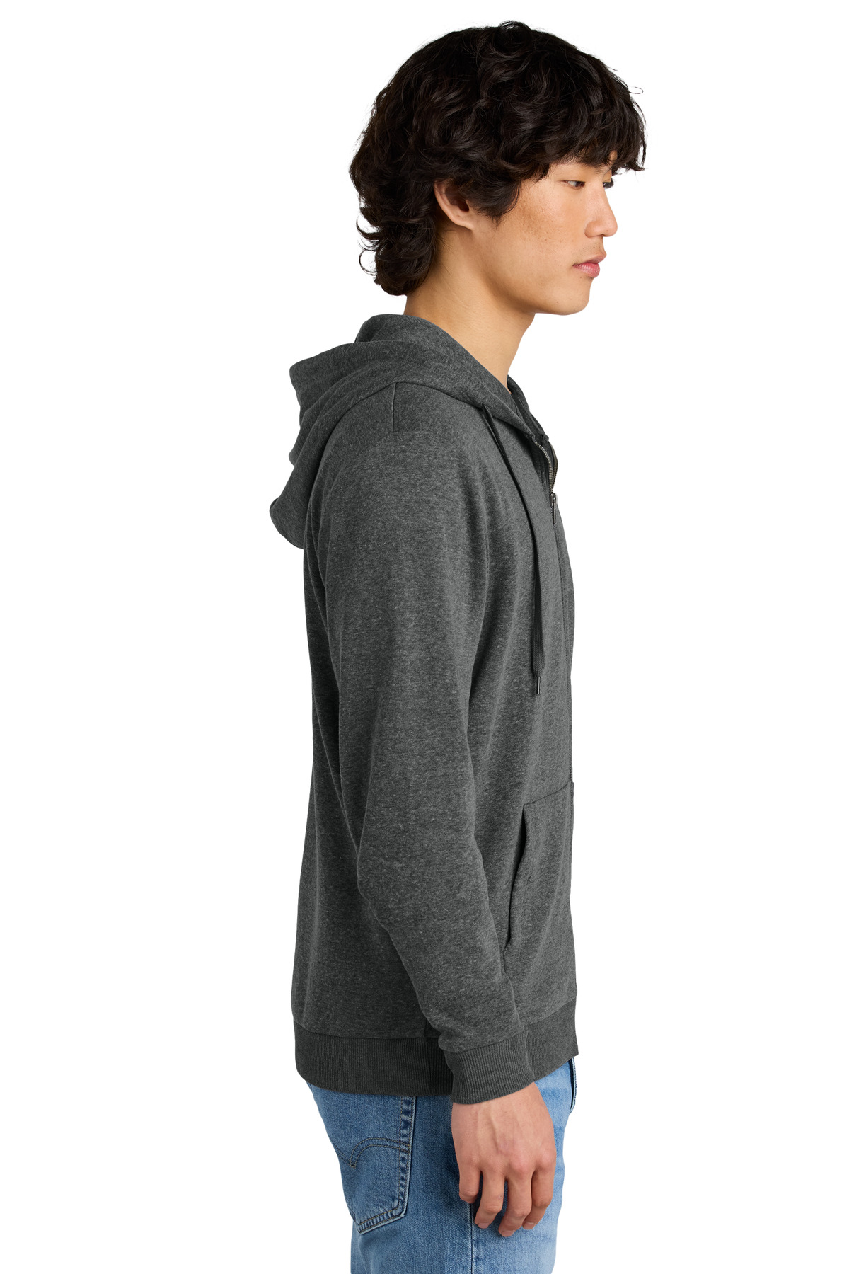 District Perfect Tri Fleece Full-Zip Hoodie DT1302 8
