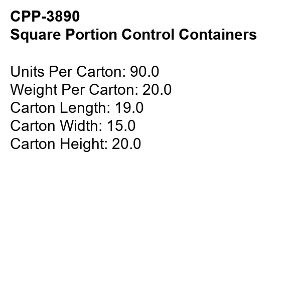 Square Portion Control Containers 3
