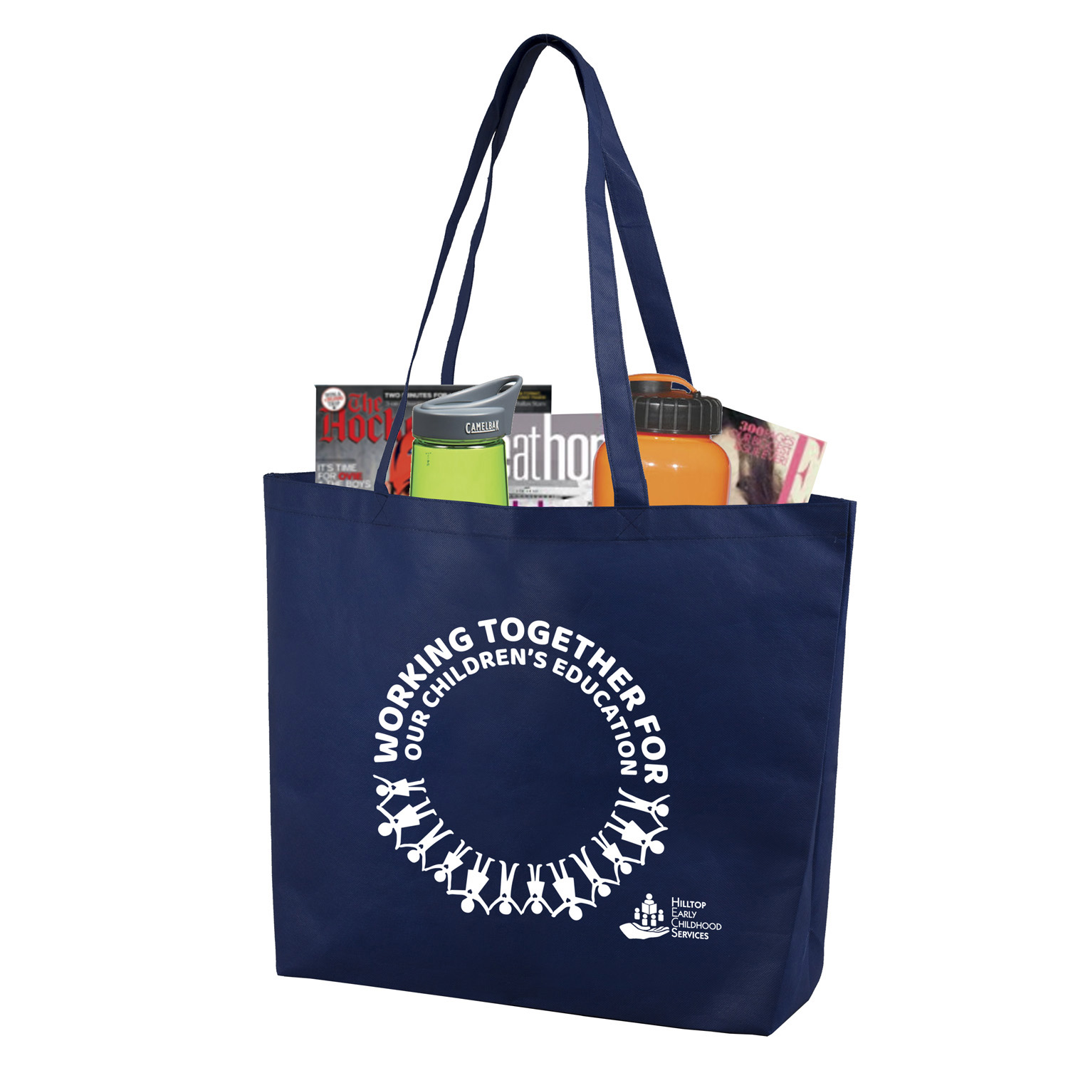 21"W x 15"H x 5" Gusset - "CAROLINA" Large Shopping and Beach Tote Bag 9