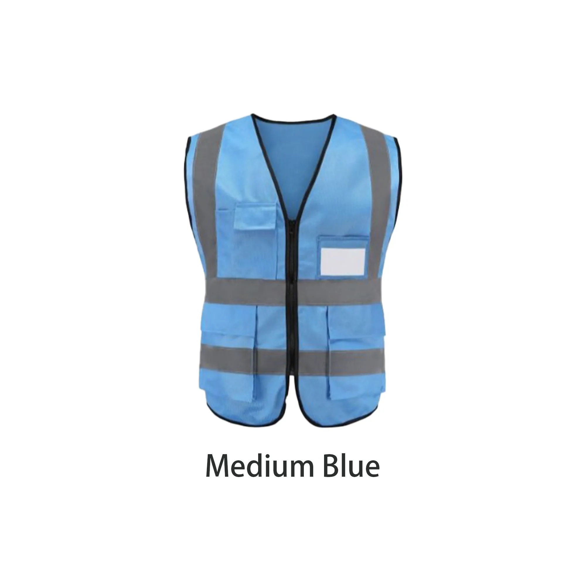 Multi-Pocket Safety Vest with Reflective Stripes 11