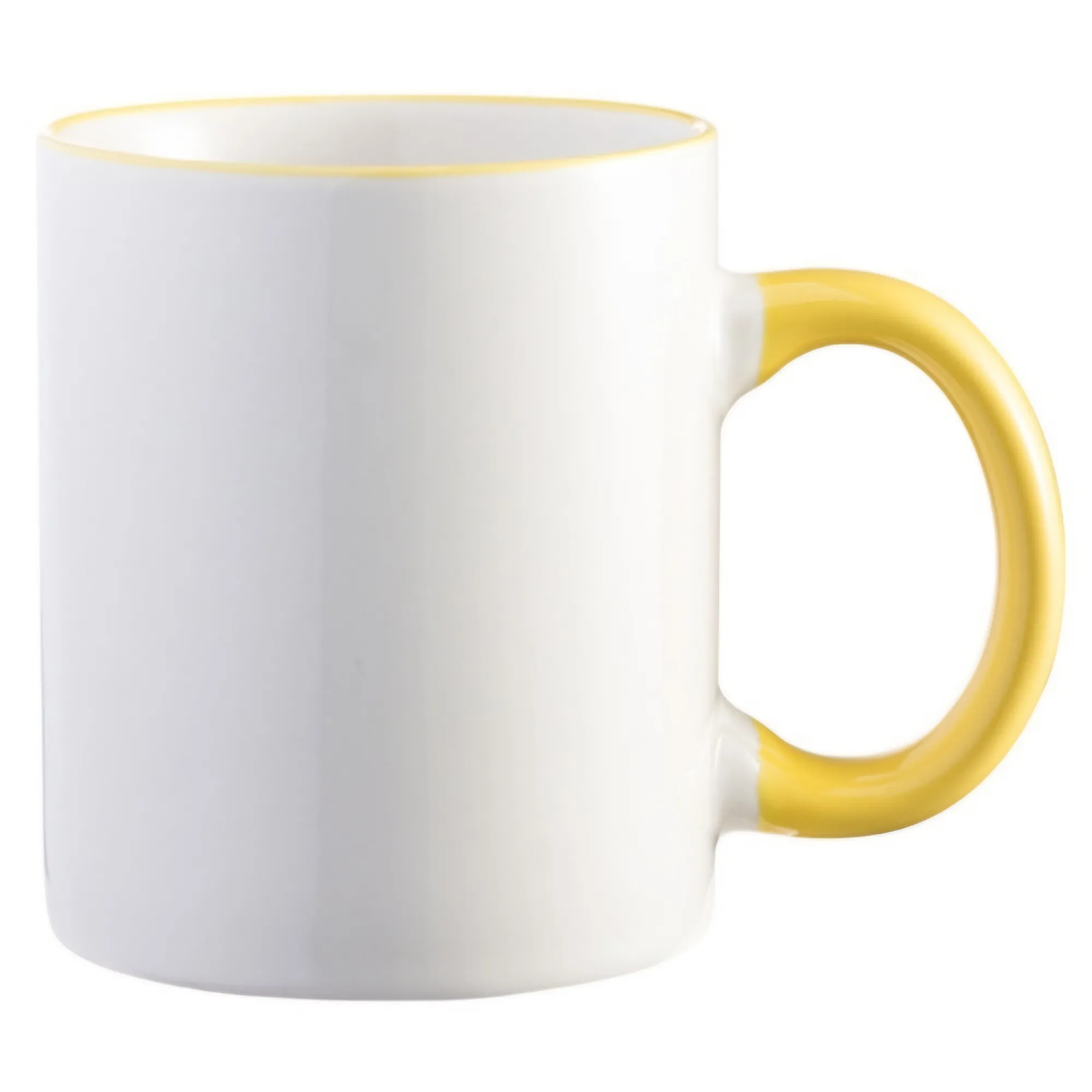 Ceramic Colorful Handle Mug with a Cup-Shaped Mouth 2
