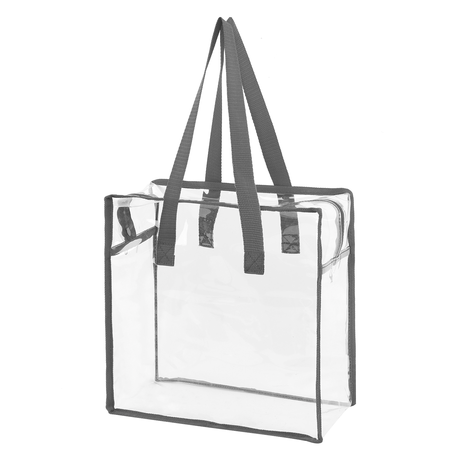 Clear Vinyl Stadium Compliant Zippered Tote Bag 9