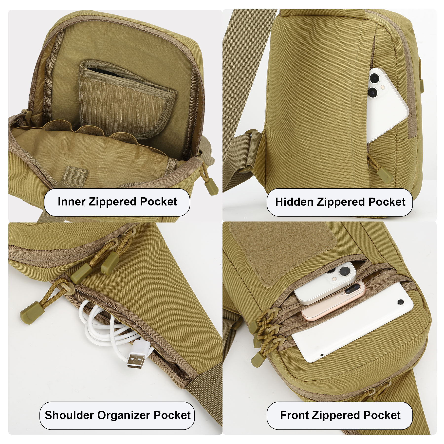Outdoor Tactical Crossbody Sling Pack 7