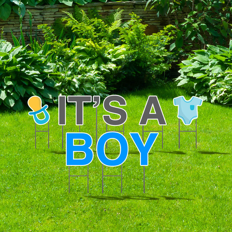 It's A Boy Yard Letters 2