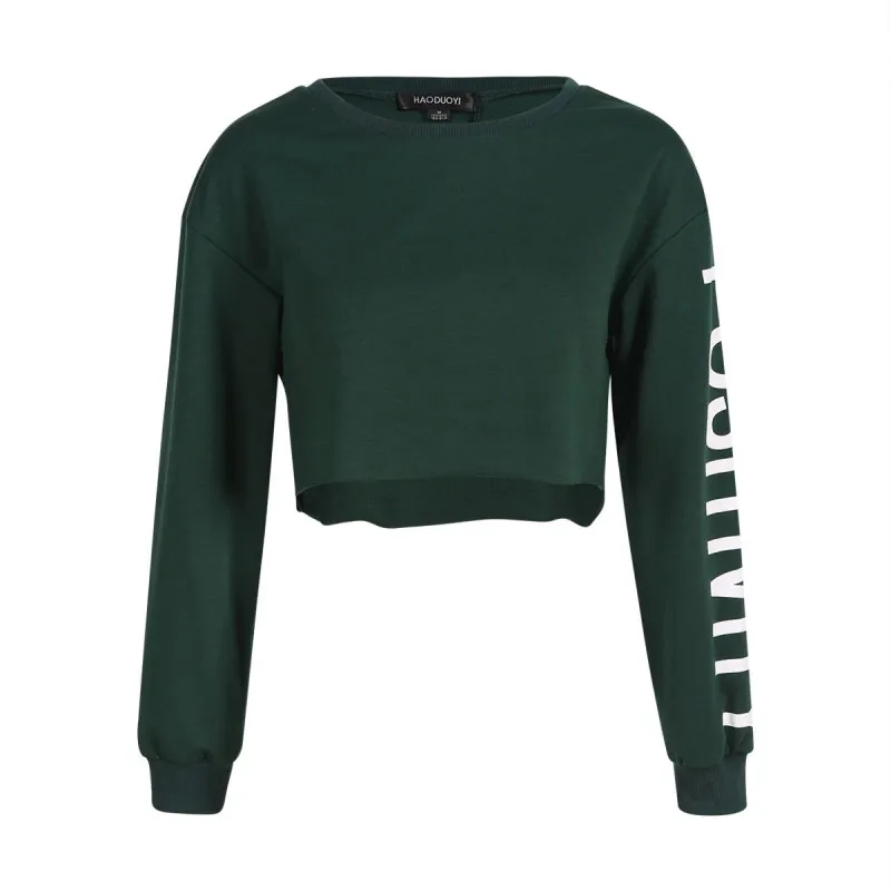 Printed Long Sleeve Crop Top 6