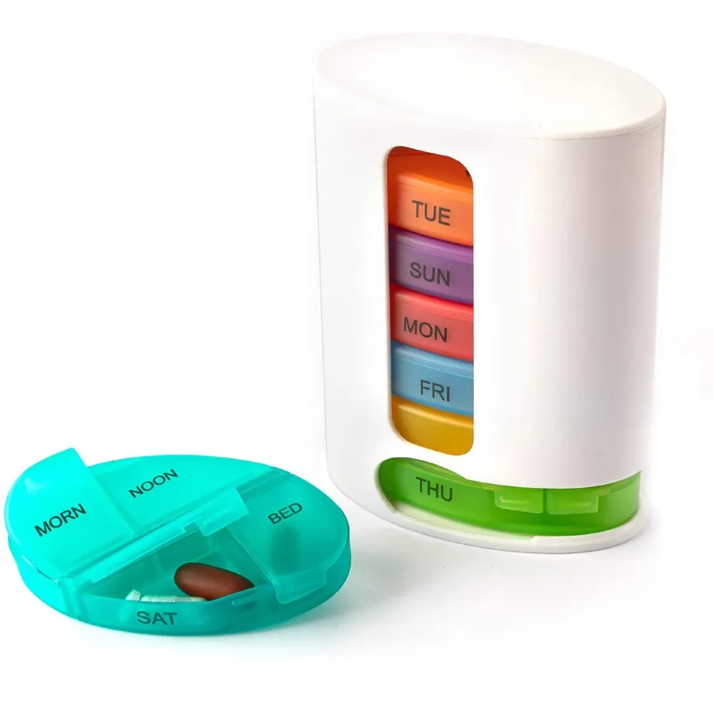 Oval Rainbow 7-Day Tablets Medicine Dispenser / Pill Box 7