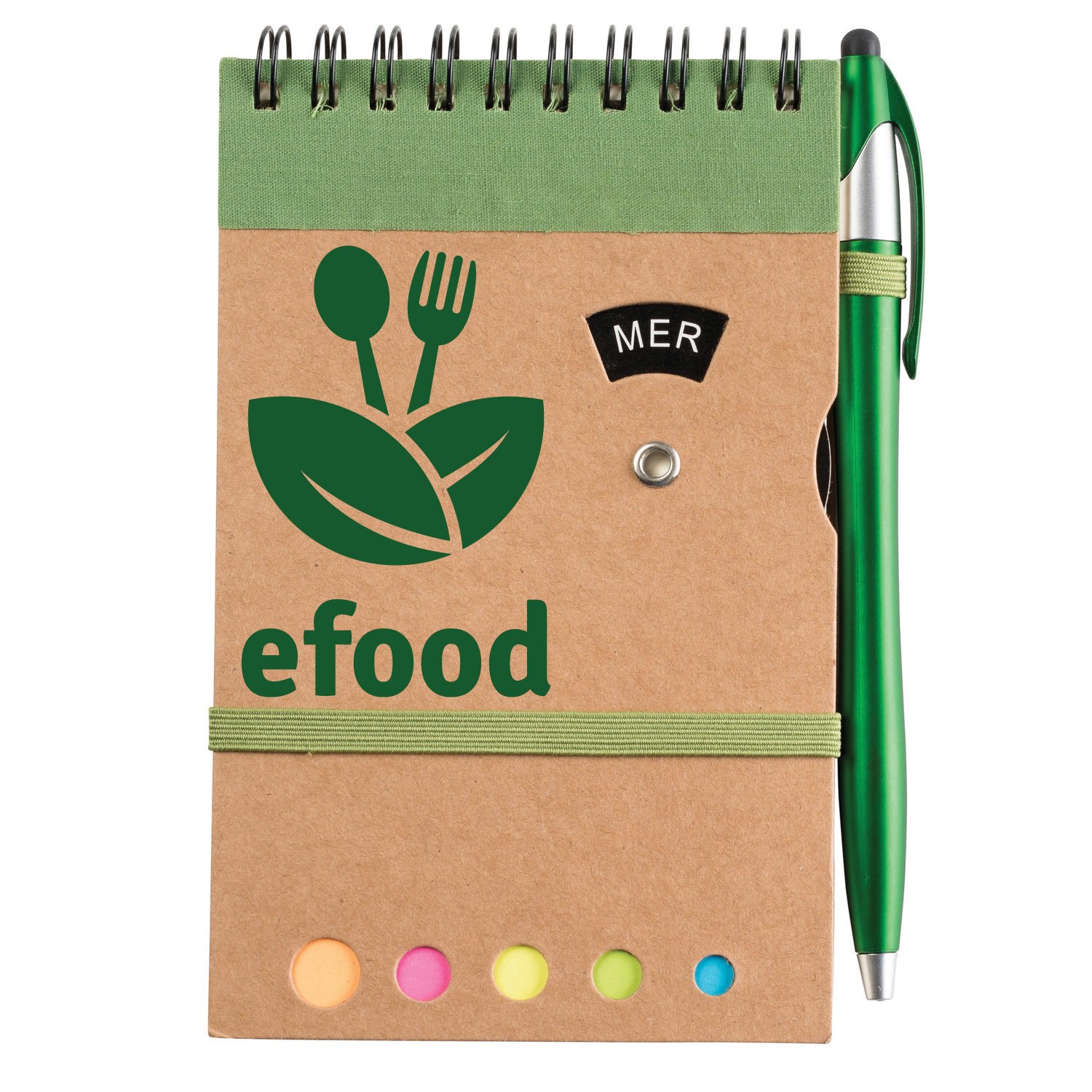 Jot & Go 3.75 x 5.75 Cardboard Spiral Journal with Pen (CLOSEOUT) 4