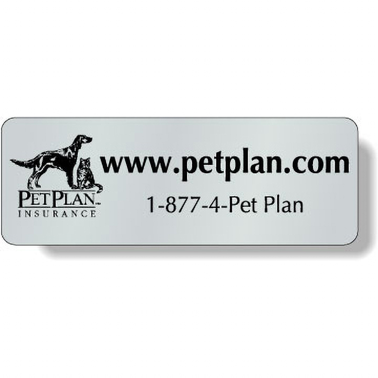 Dull Silver Foil Paper Roll Labels Stock Rectangle (1.25"x3.5")