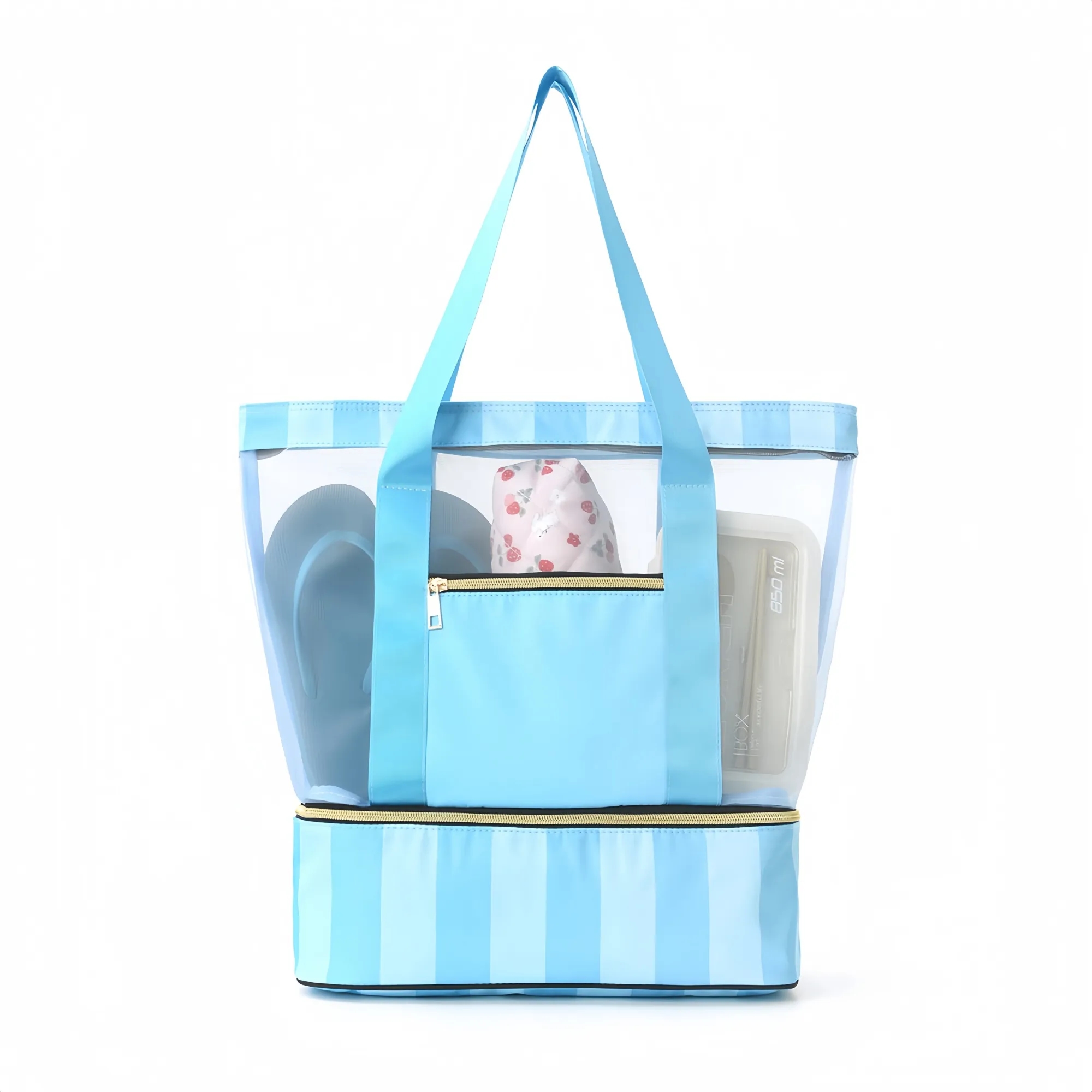Double Compartment Beach Tote Bag 1