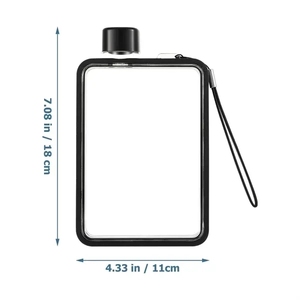 13 Ounce Flat Water Bottle - Sleek & Durable Polycarbonate 5