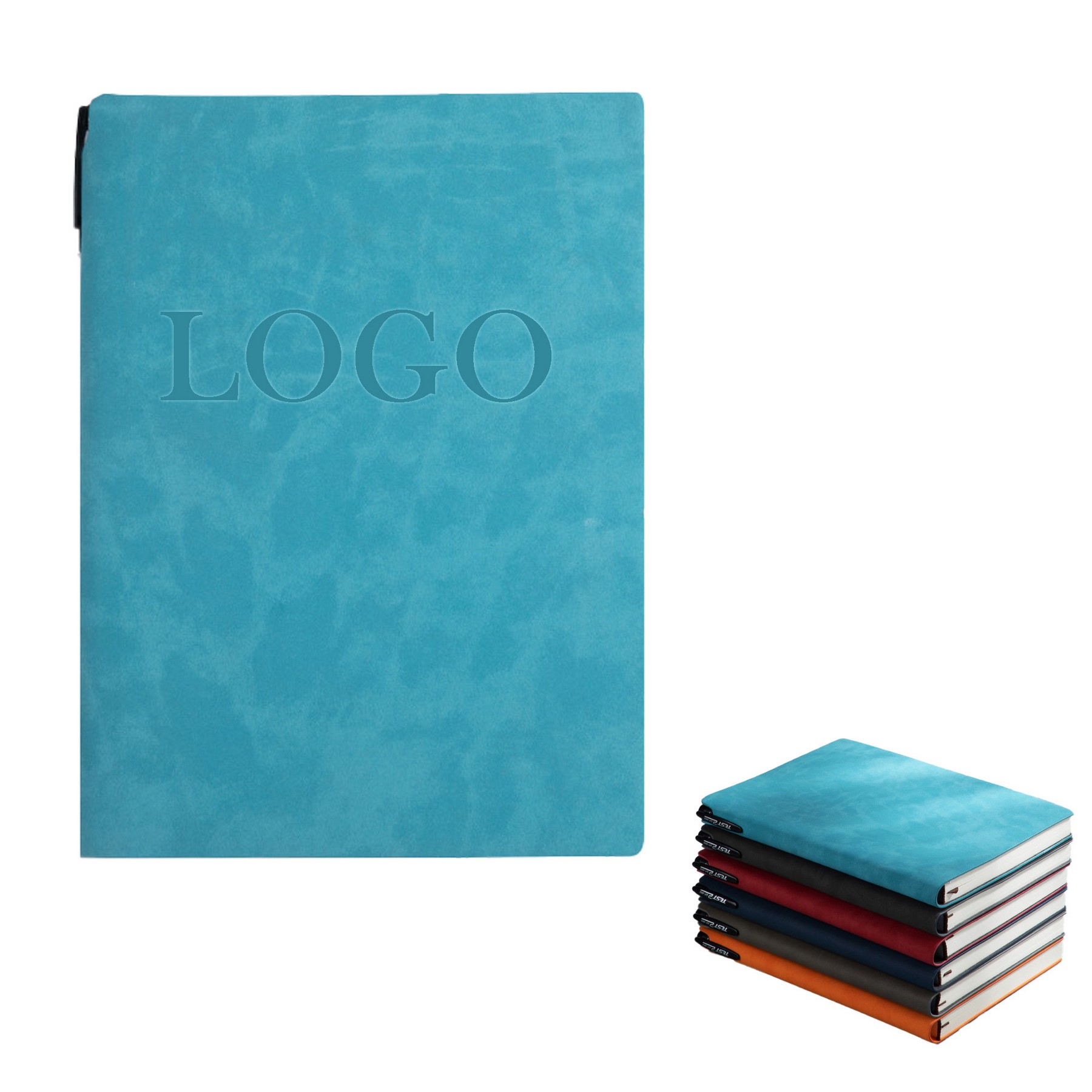 Classic Notebook, Elegant Leather-look Cover With A Pen Slot