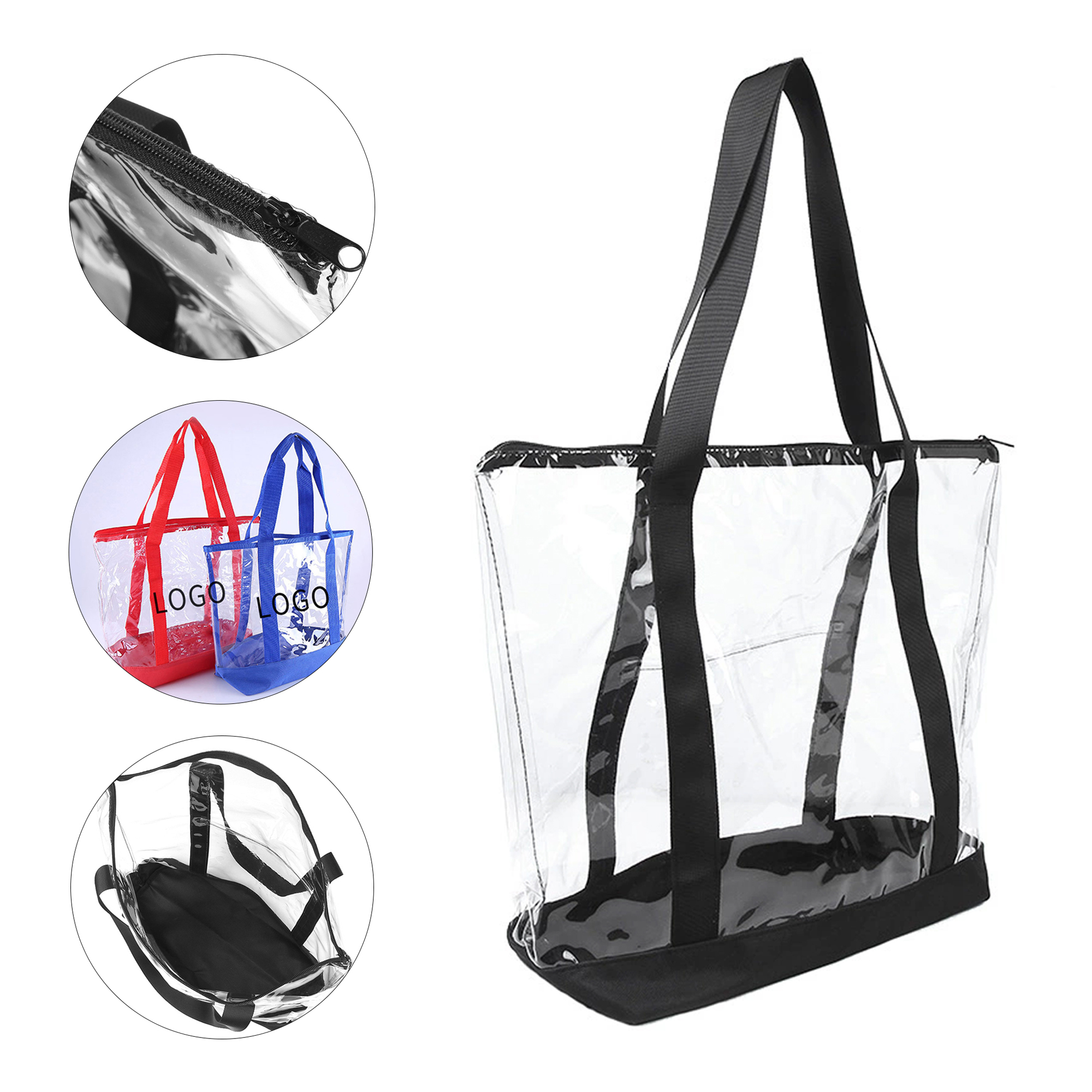 Clear PVC Stadium Tote Bag 2