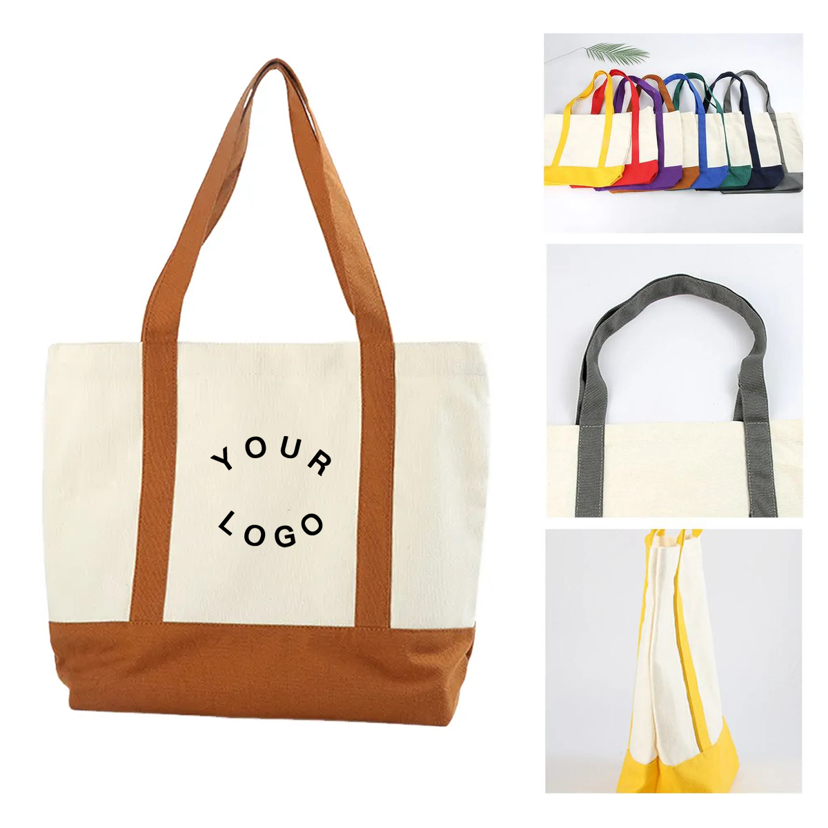 Spliced Handle Canvas Tote Bag 12oz for Daily Carry 4