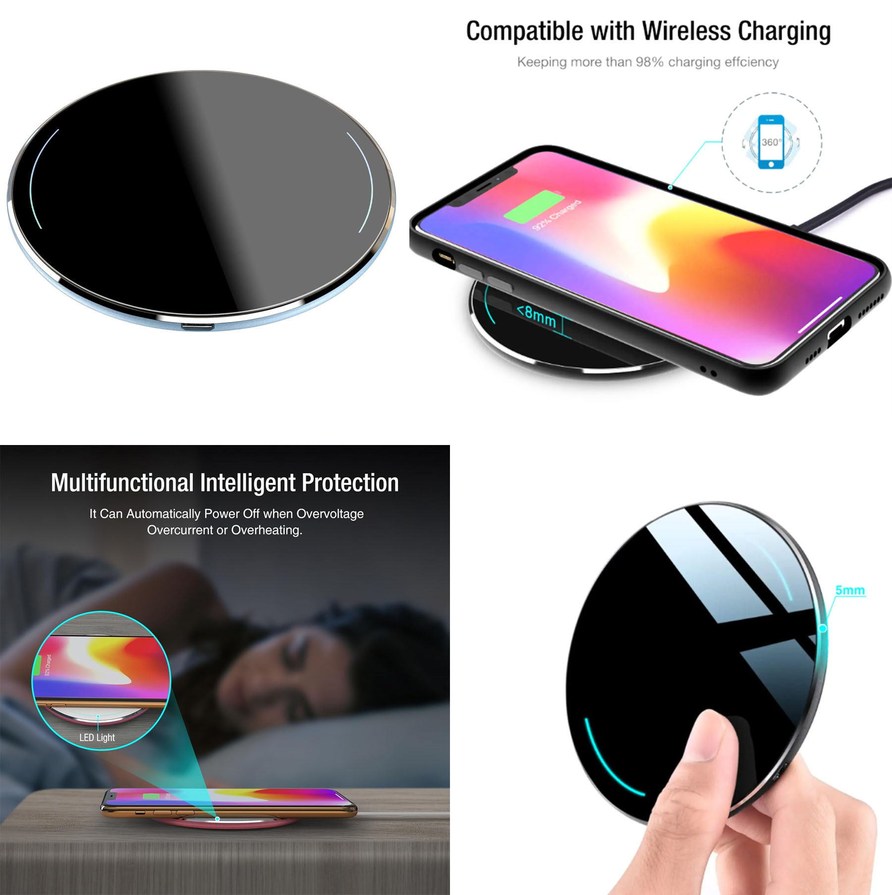 iBank ® Wireless Charger, 10W Charging Pad for iPhone and Galaxy Phones 1
