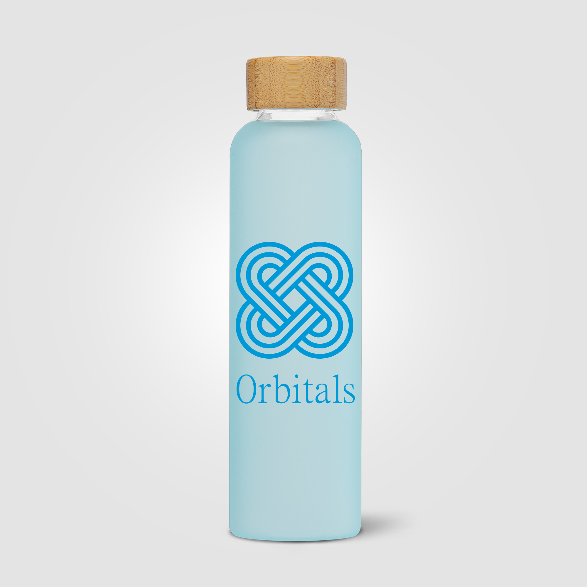 Lucerne - 20 oz. Frosted Borosilicate Glass Bottle with Bamboo Lid 12