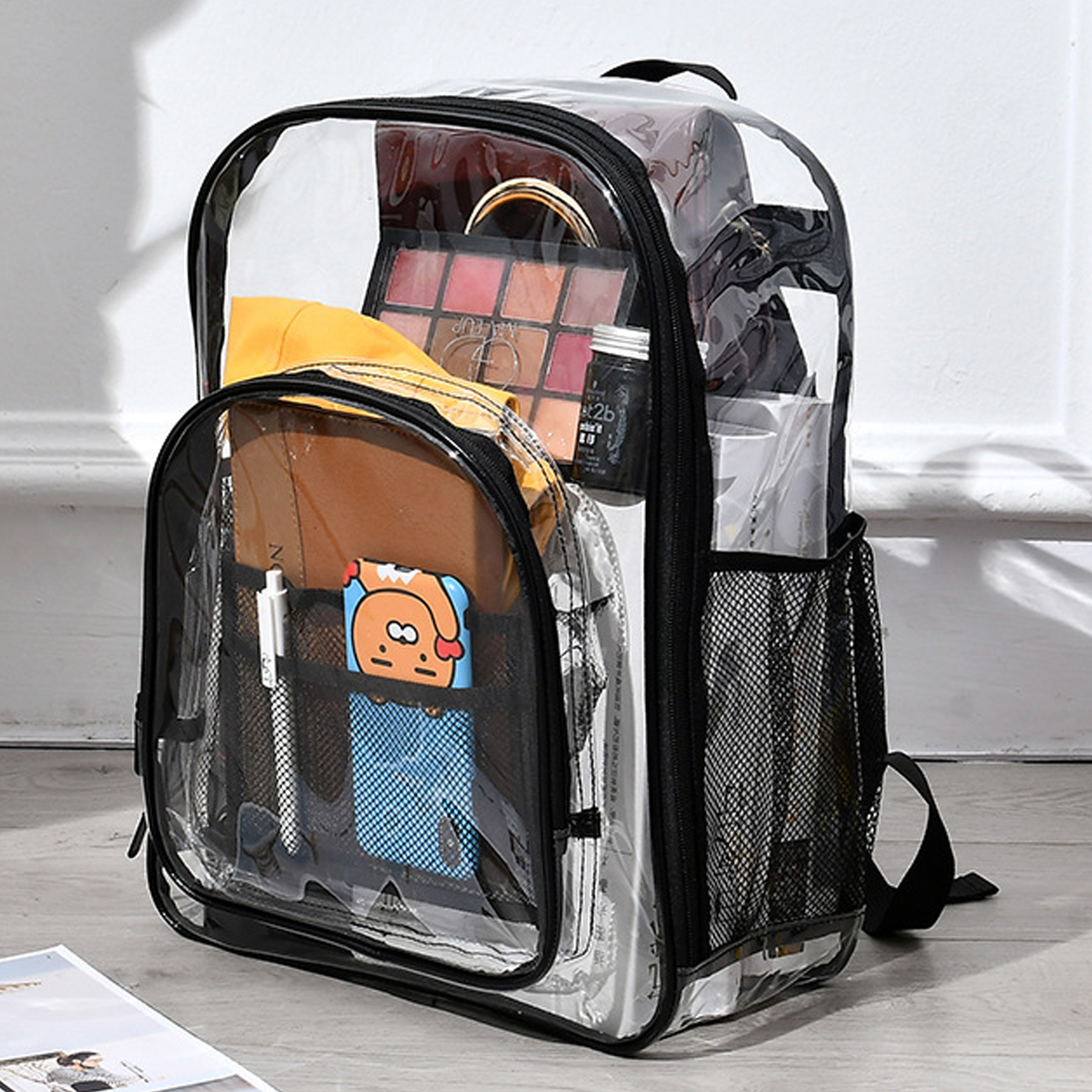 PVC Clear Zipper Backpack MOQ 50PCS 4