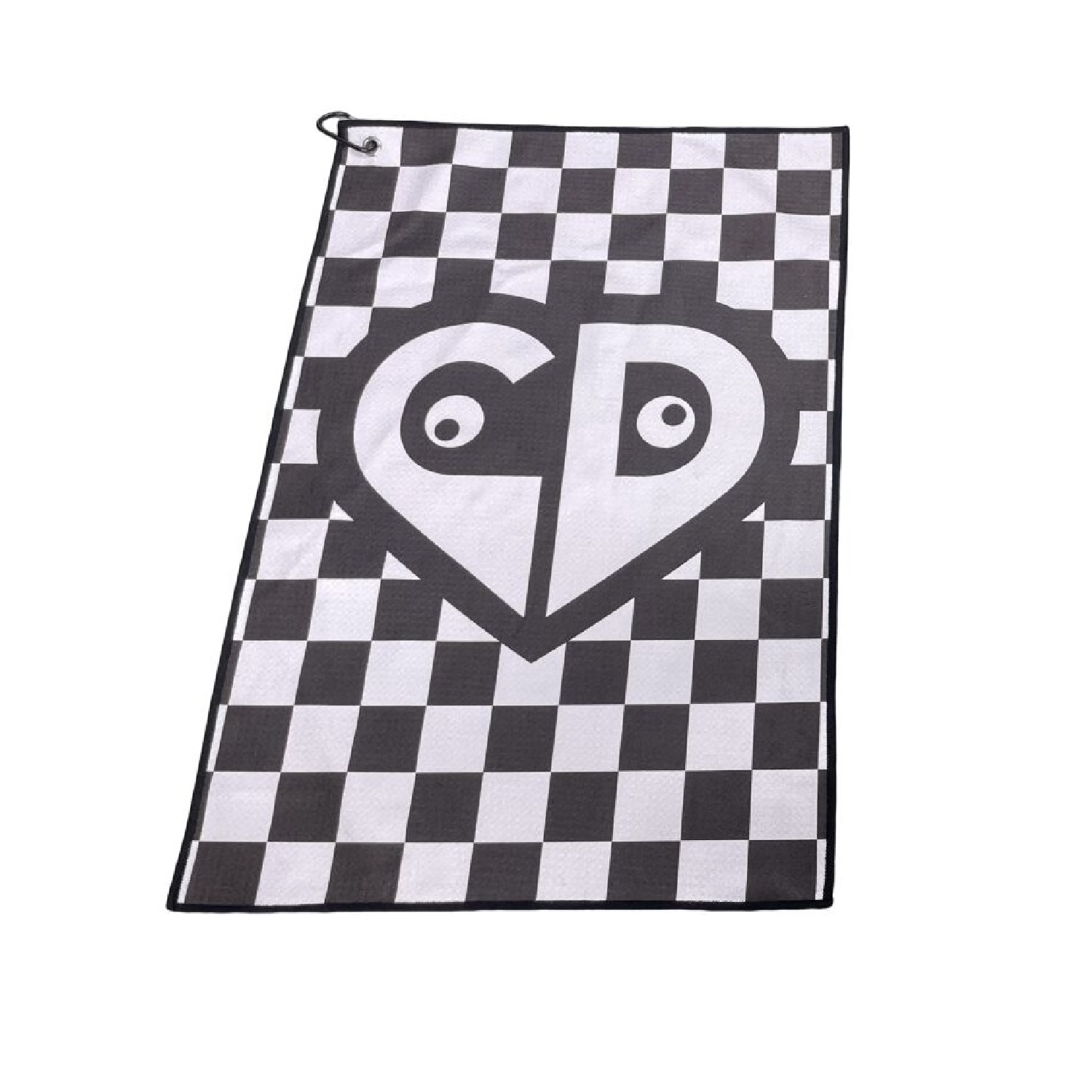 Full Color Waffle Style Golf Towel with Carabiner 3