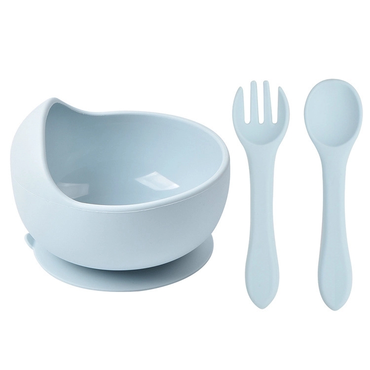 Silicone Suction Bowls for Baby with Spoon and Fork 14