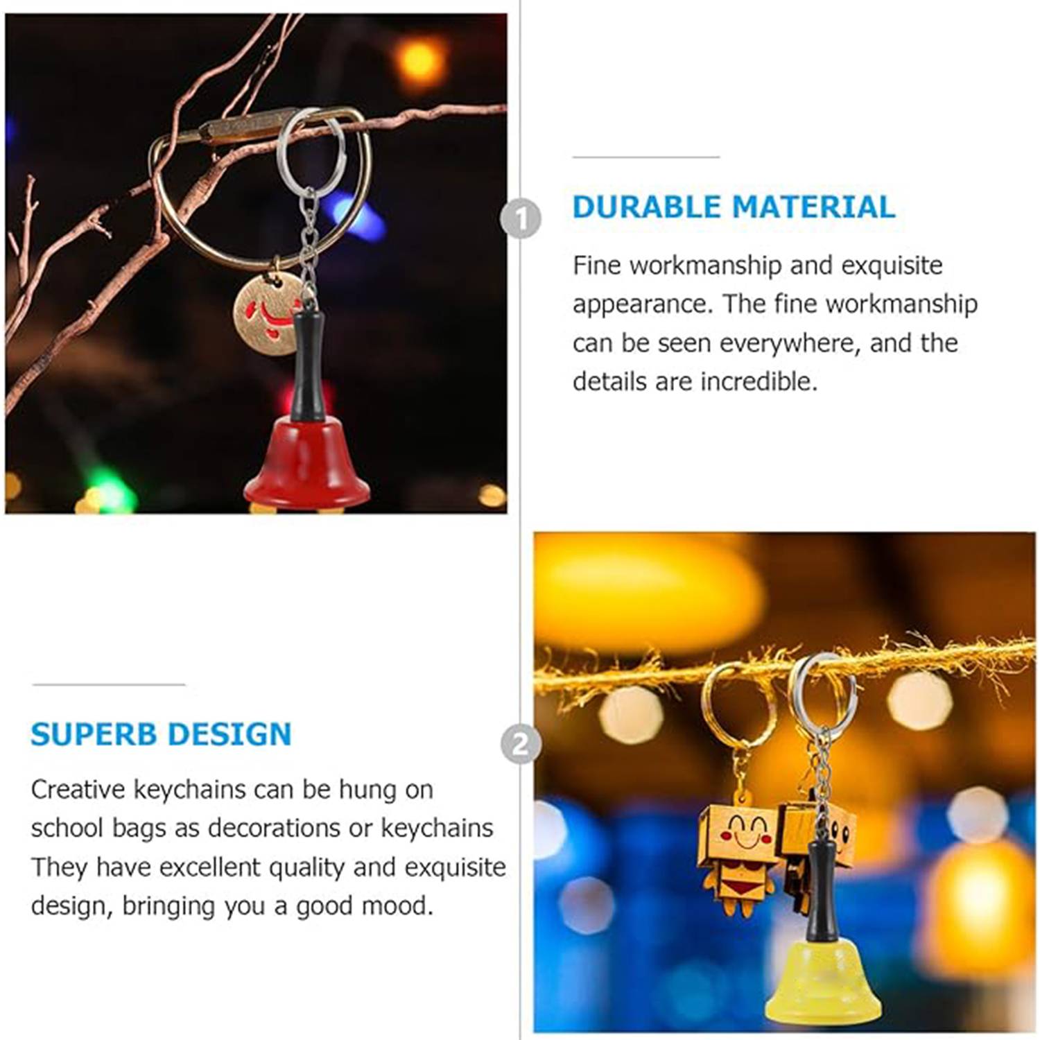 Keychain Metal Christmas Bells 2