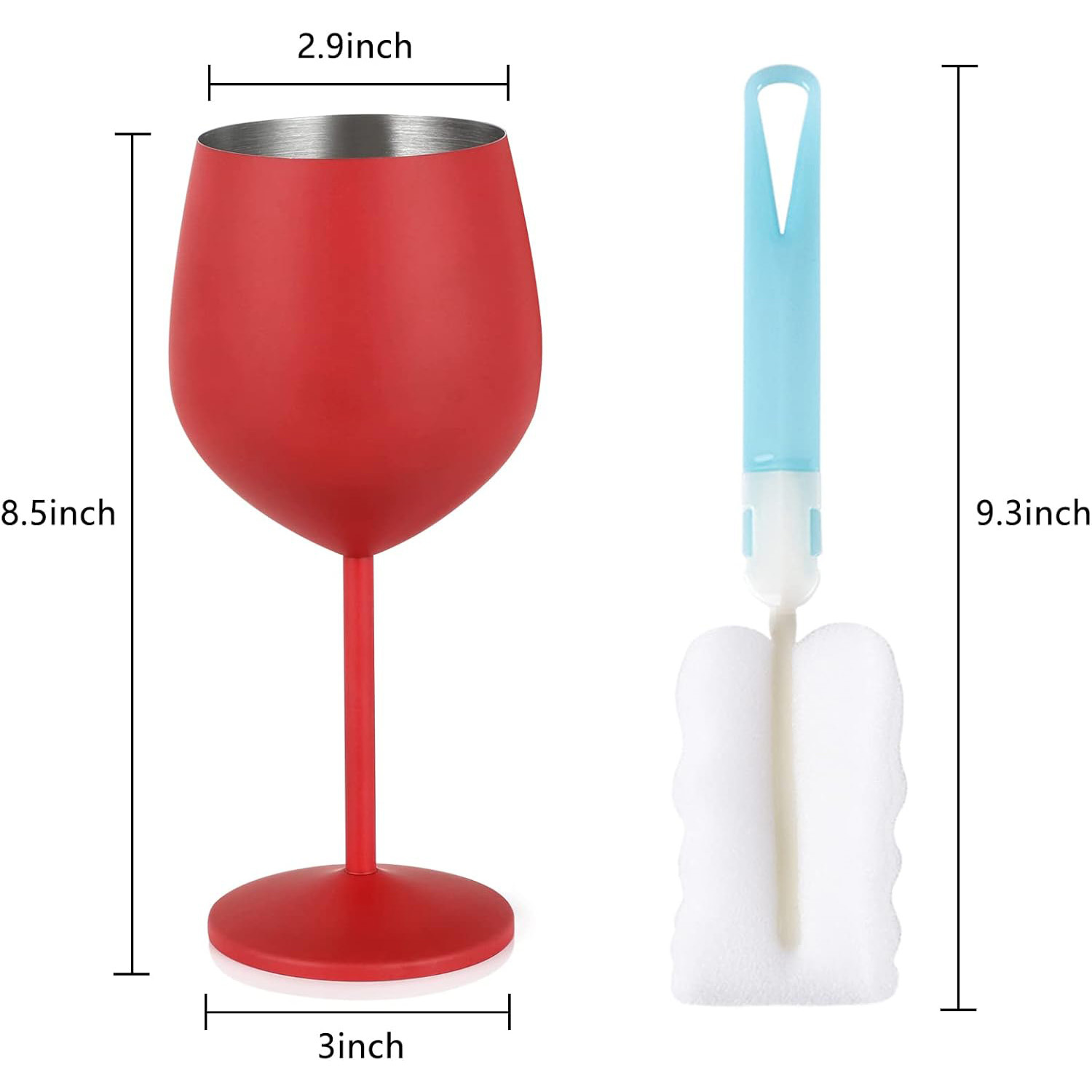 Wine Stainless Steel Glasses 1