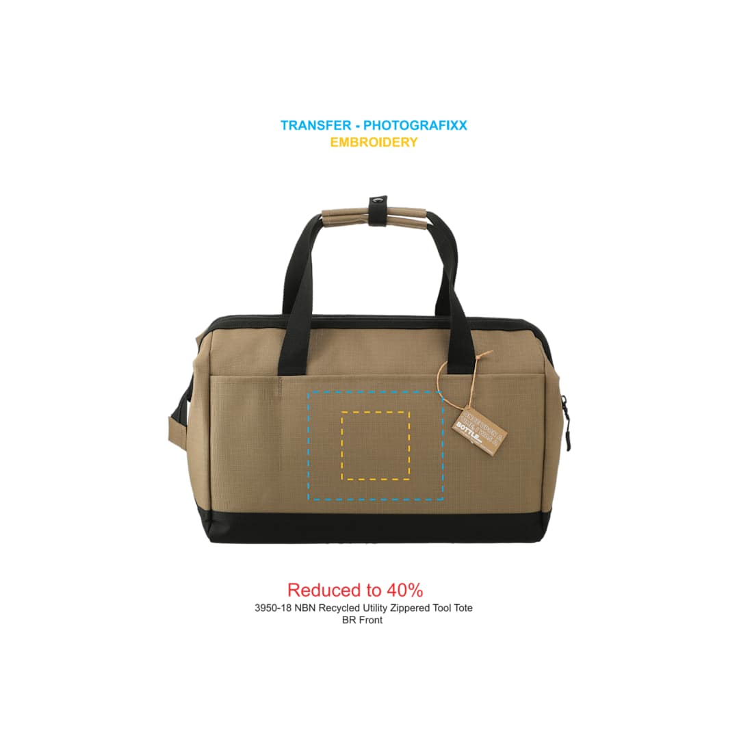 NBN Recycled Utility Zippered Tool Tote 44