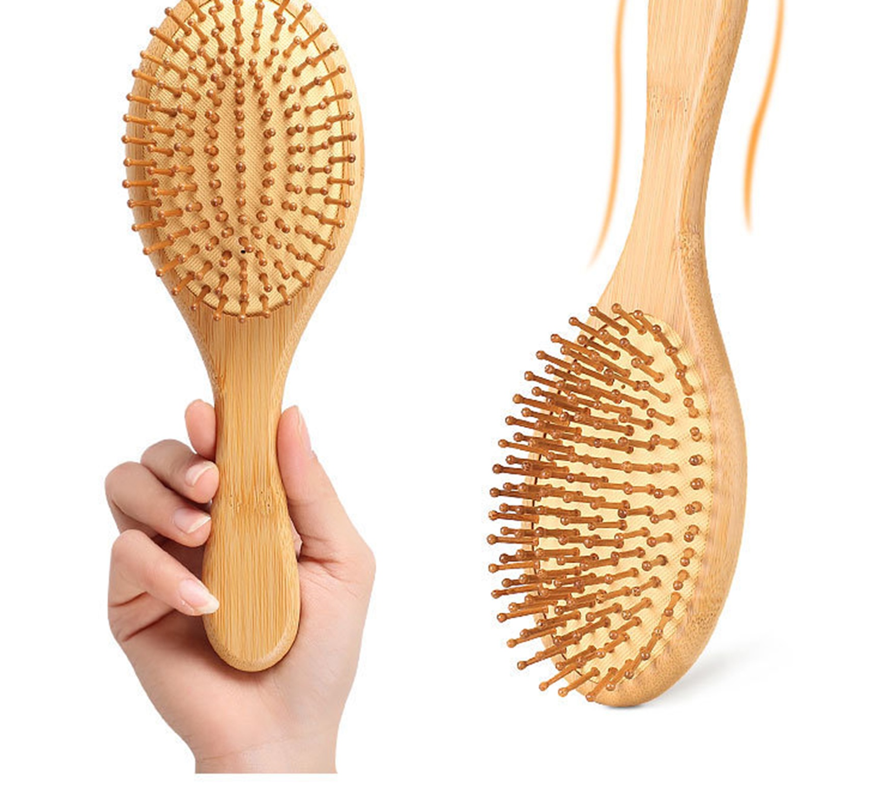Bamboo Hair Brush for Hair Growth 2