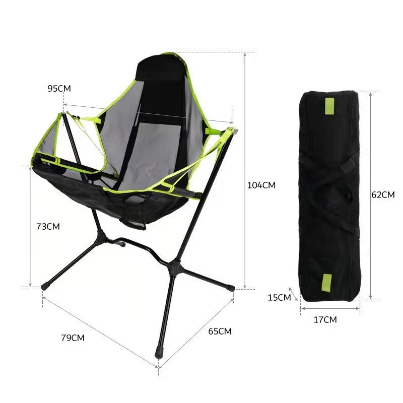 Foldable Mesh Outdoor Rocking Chair 3
