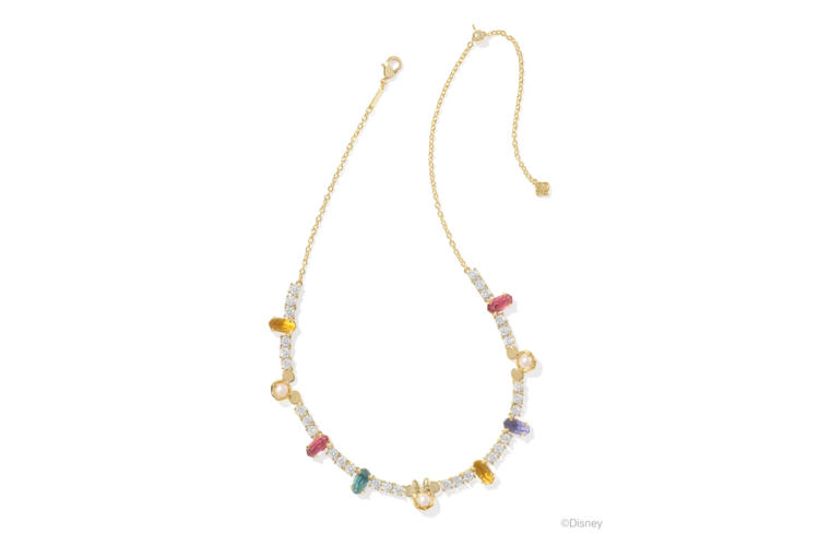 Kendra Scott Disney Gold Mickey and Minnie Mouse Tennis Necklace in Multi Mix 3