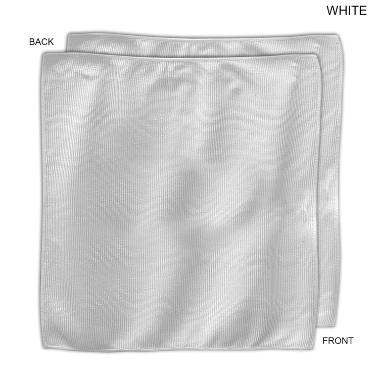 48 Hr Quick Ship - White Microfiber Dri-Lite Terry Sponsorship Rally Towel, 10x10, Sublimated 13