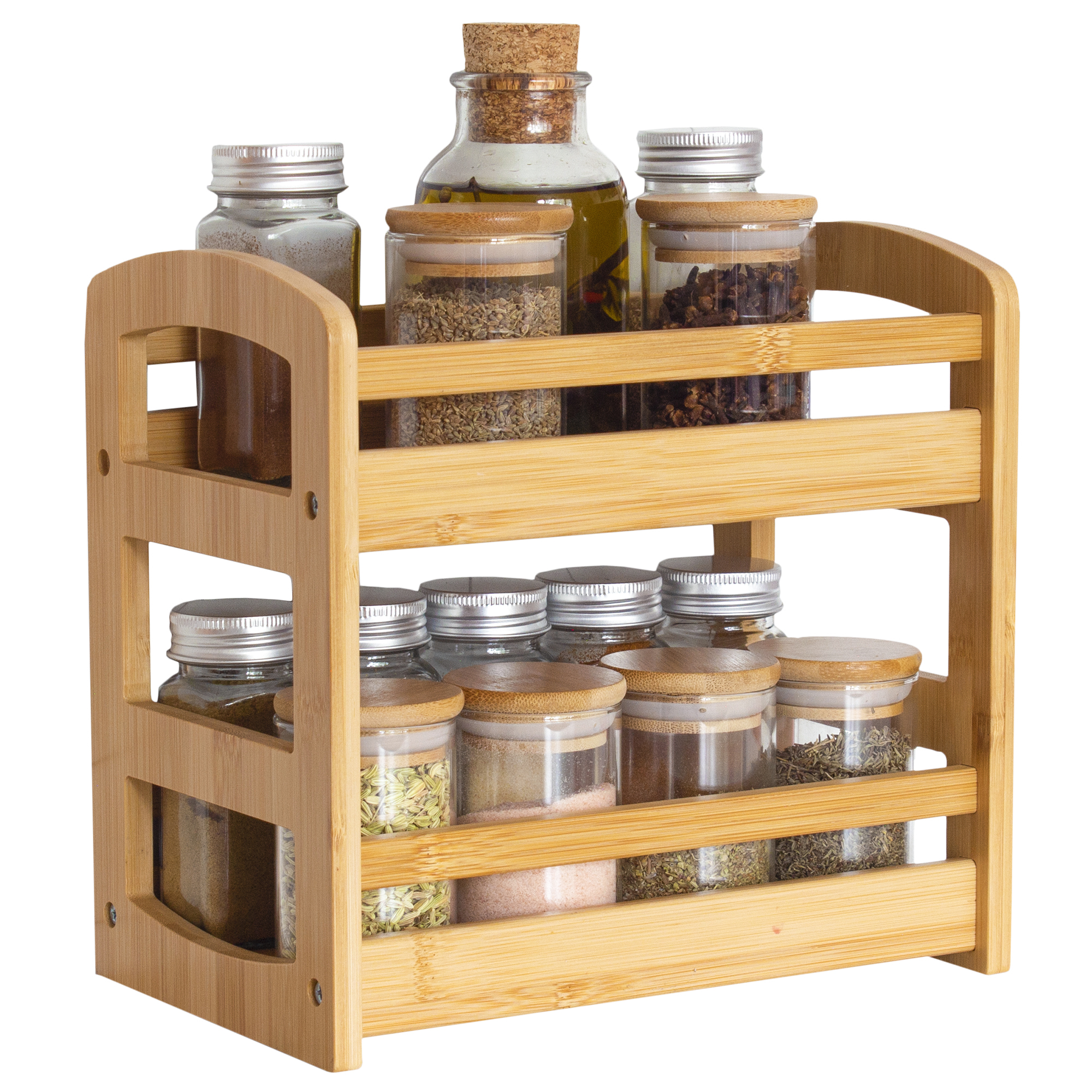 Bamboo 2-Tier Spice Caddy 3