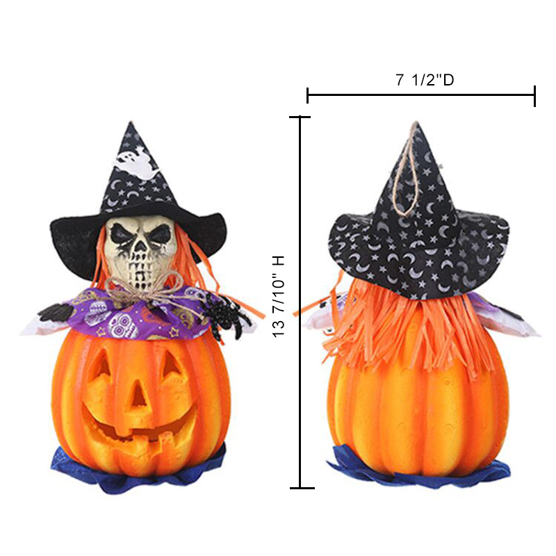 Skull Cap Witchy Trick-Or-Treat Halloween Pumpkin light 2