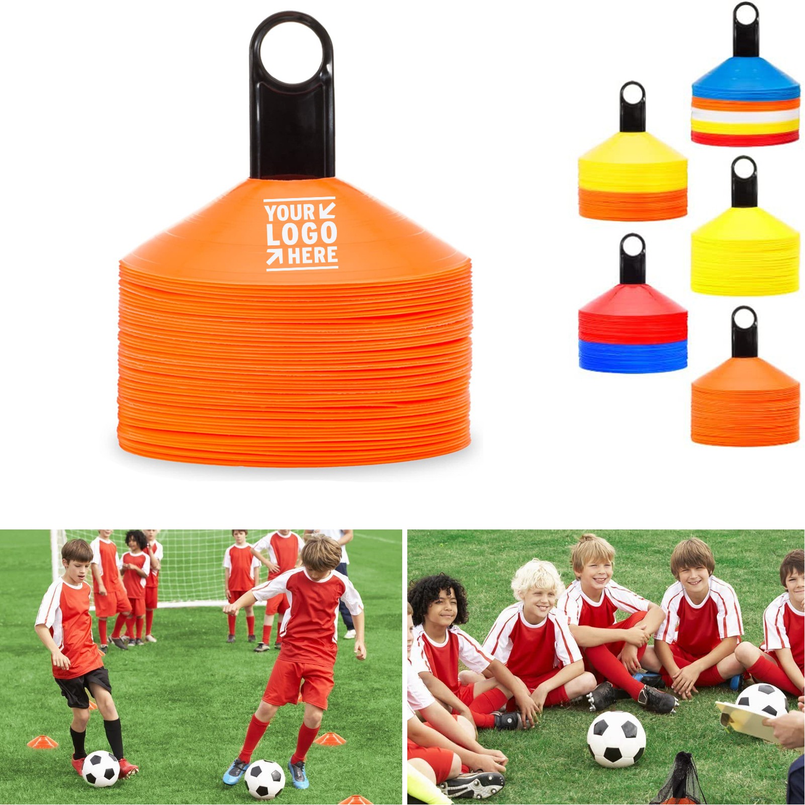 Set of 50 Pro Disc Agility Soccer Cones 1