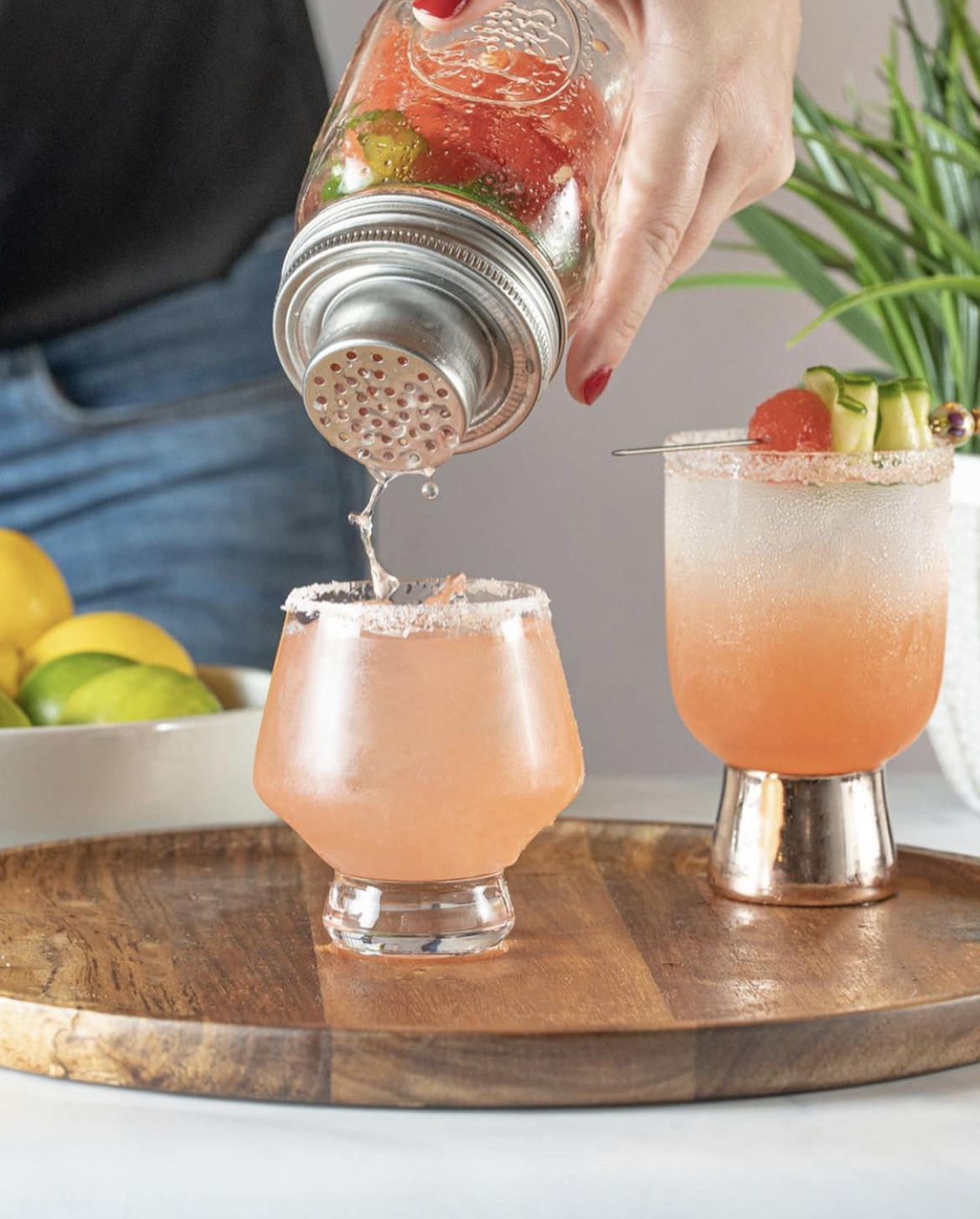 Viski® Footed Crystal Punch Cup, set of 2 6