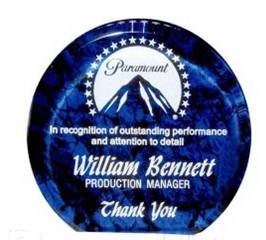 5" Blue Marble Aurora Acrylic Award 2