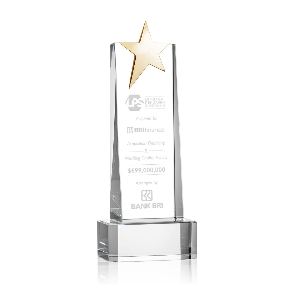 Fanshaw Gold Star Award on Base - Clear 2