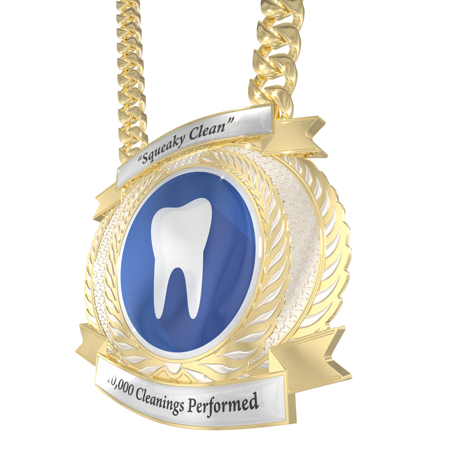 Express Vibraprint® Dual Plated Champ Chain w/ Premium Chain 17