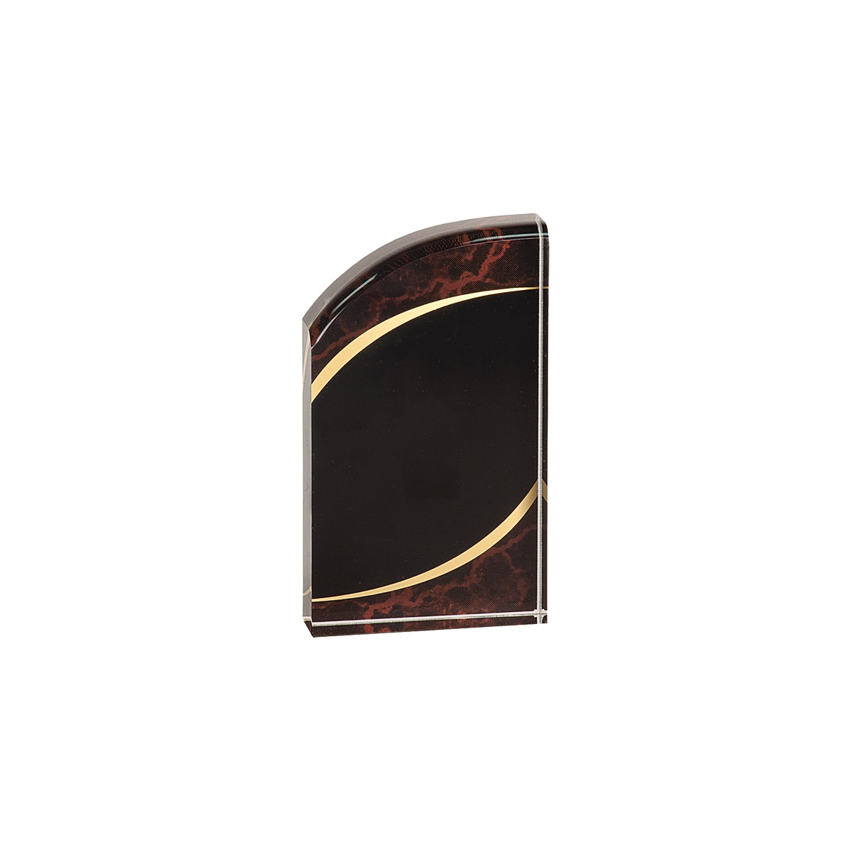 3" x 6" Red Marble Rounded Acrylic Award 2