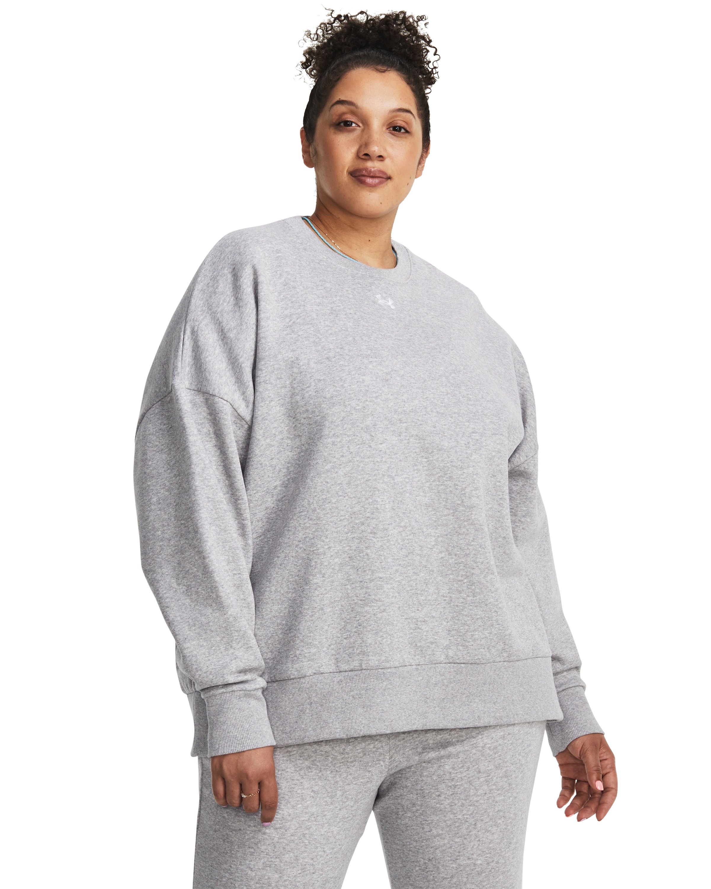 Women's UA Rival Fleece Oversized Crew  7