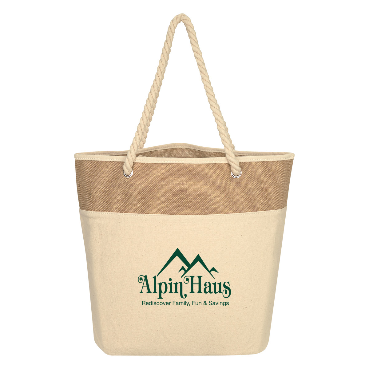 Burlap Rope Tote Bag 2