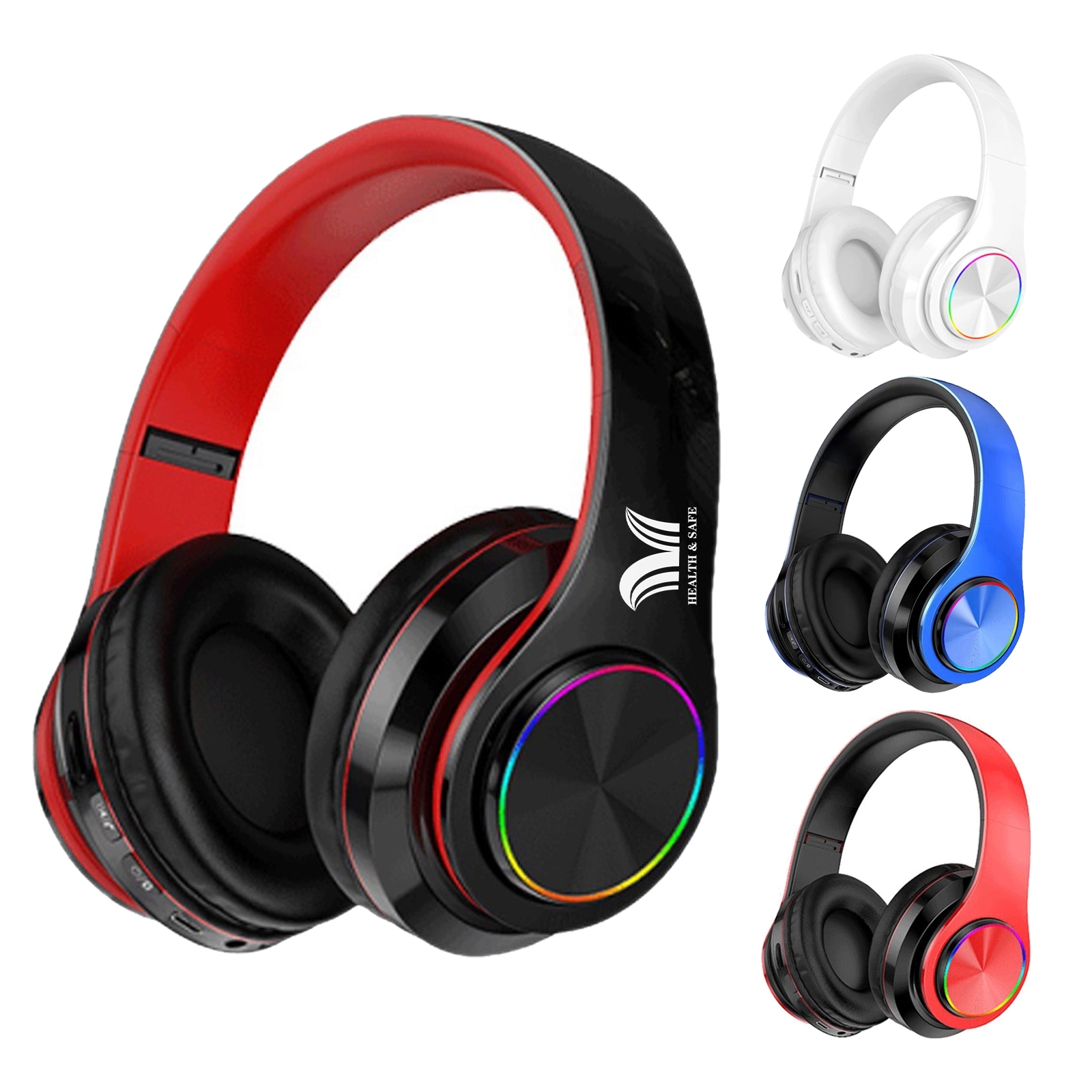 Over-Ear Bass Illuminated Bluetooth Headphones 1