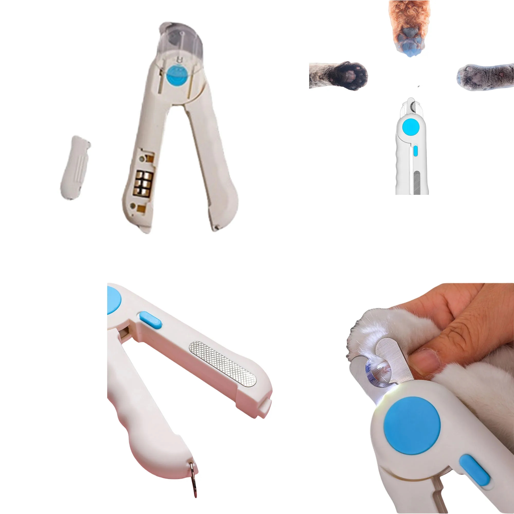Dog Nail Grinder with Trimmers 2-in-1 LED Clippers Light 5