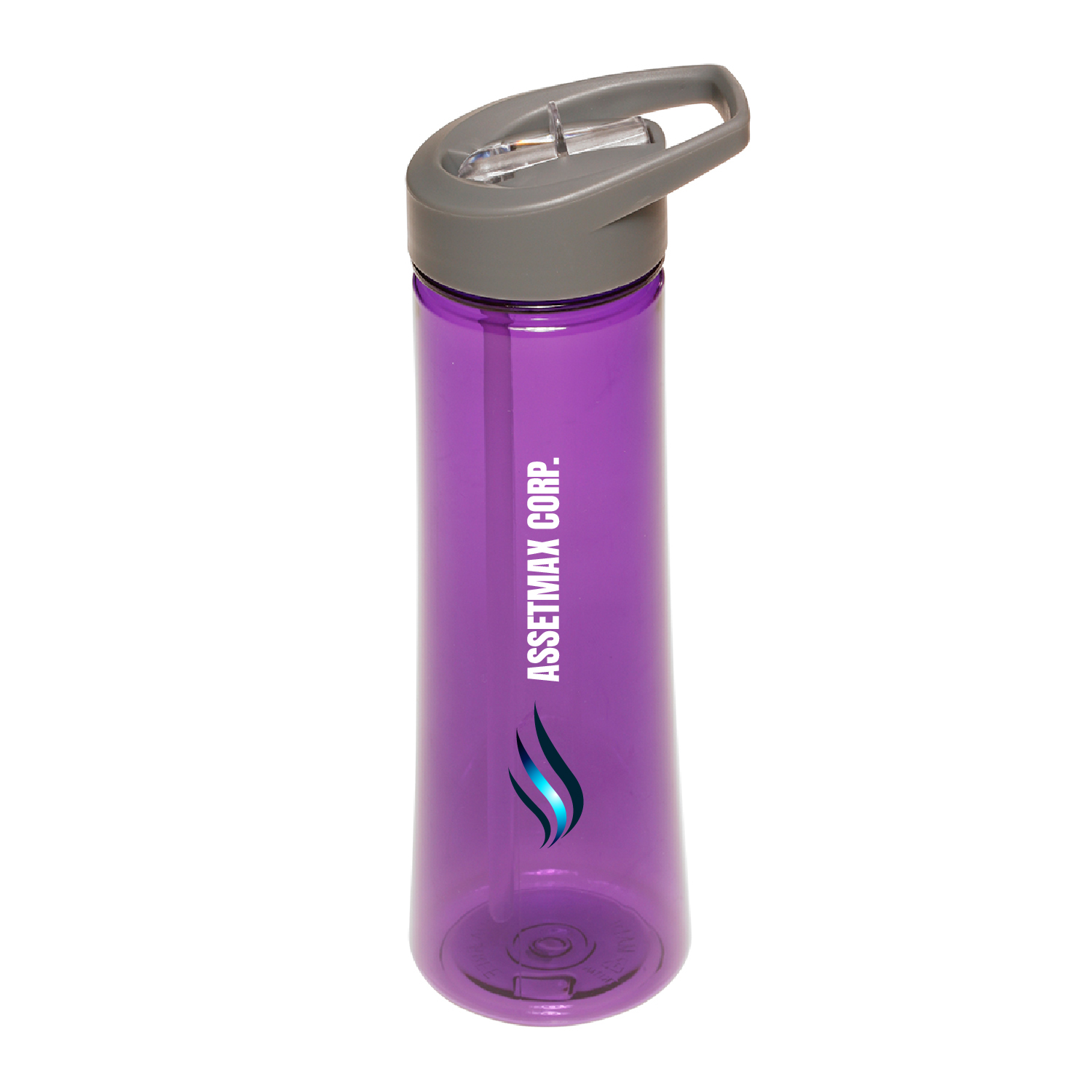 22 oz. Aqua Plastic Sports Water Bottle (Full Color Imprint) 9