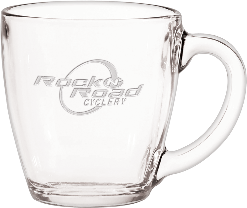 16 oz. Glass Bistro Coffee Mug - Deep Etched 21
