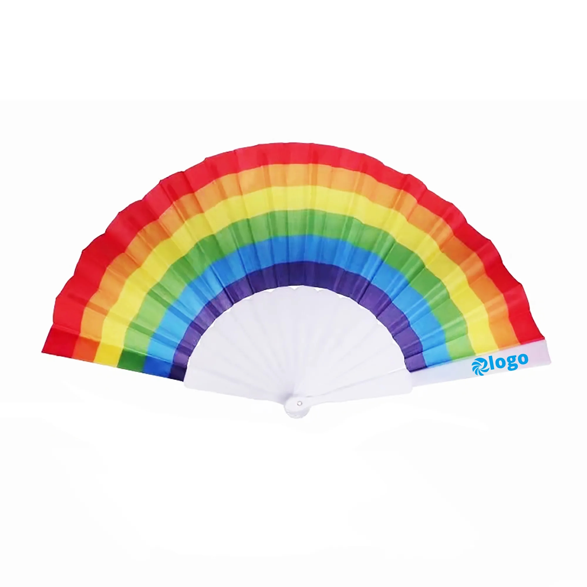 Vibrant 9" Folding Rainbow Fans