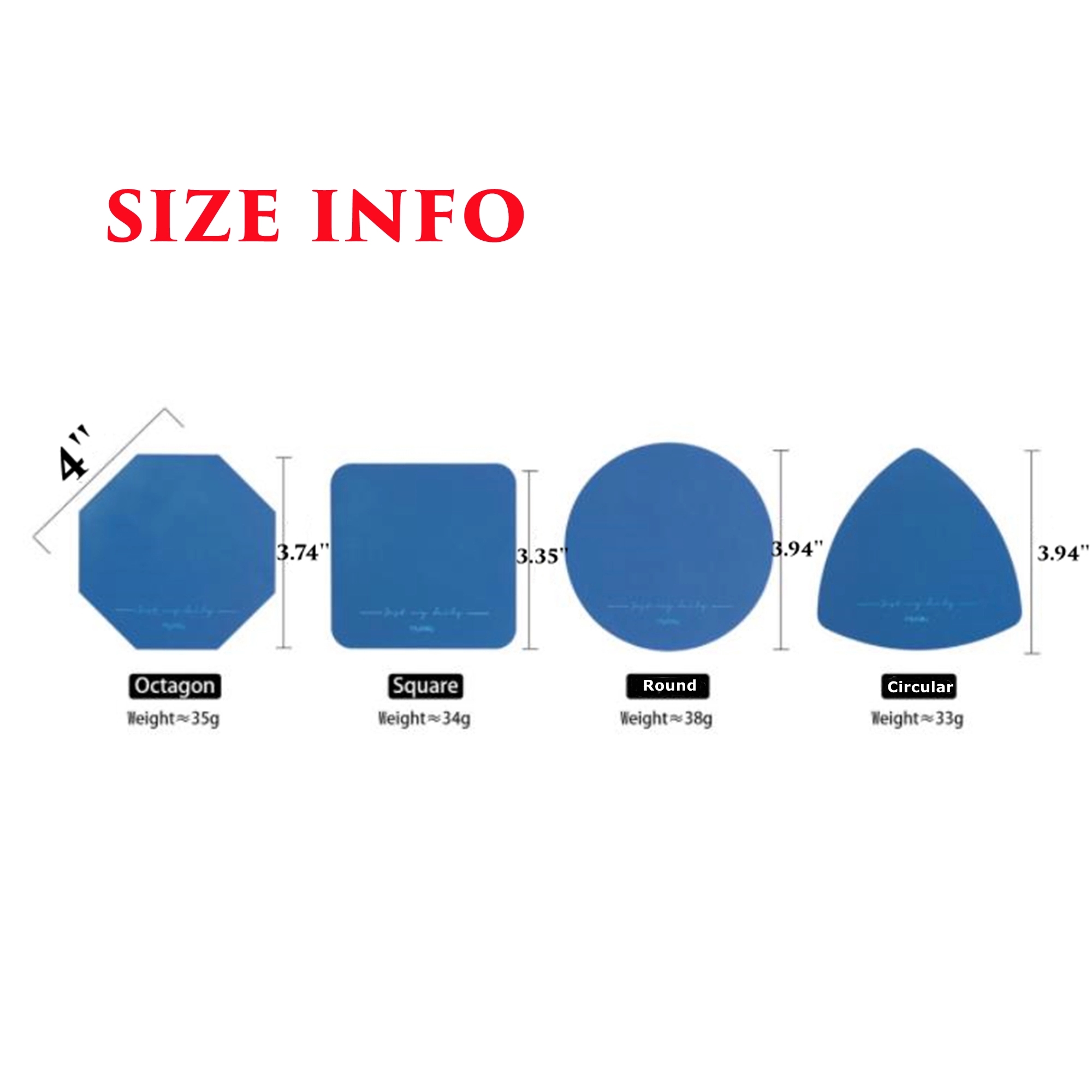 Klein Blue Coaster Rectangle Cup Wad MOQ 20PCS 2