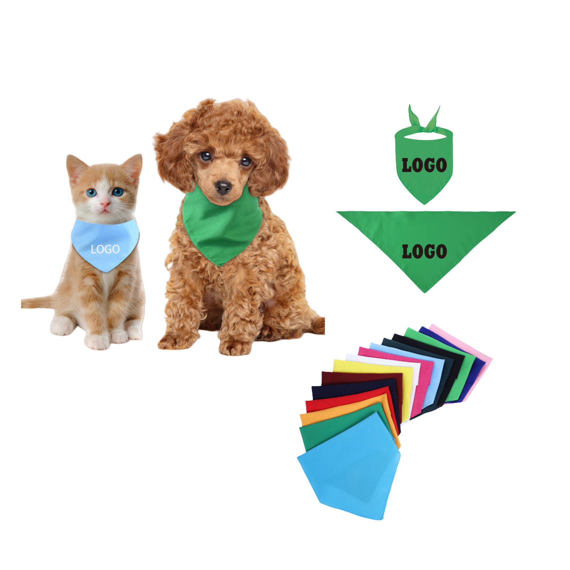 Customizable Dog Bandana Cat Towel MOQ20 2