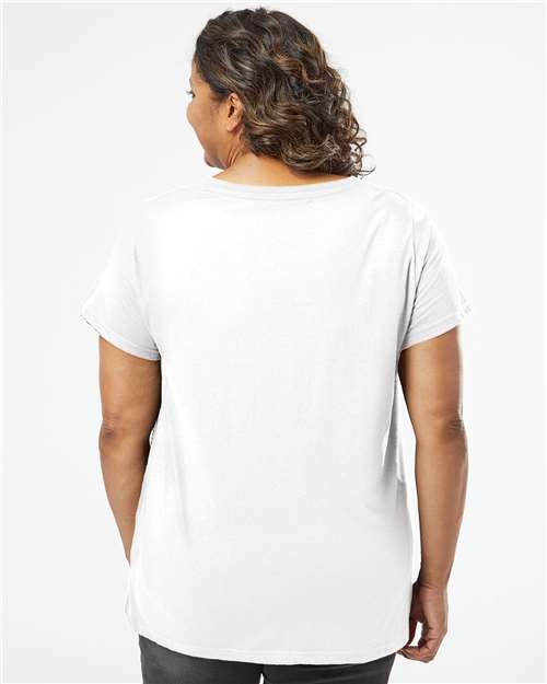 Women's Curvy Collection Fine Jersey V-Neck Tee - 3817 63
