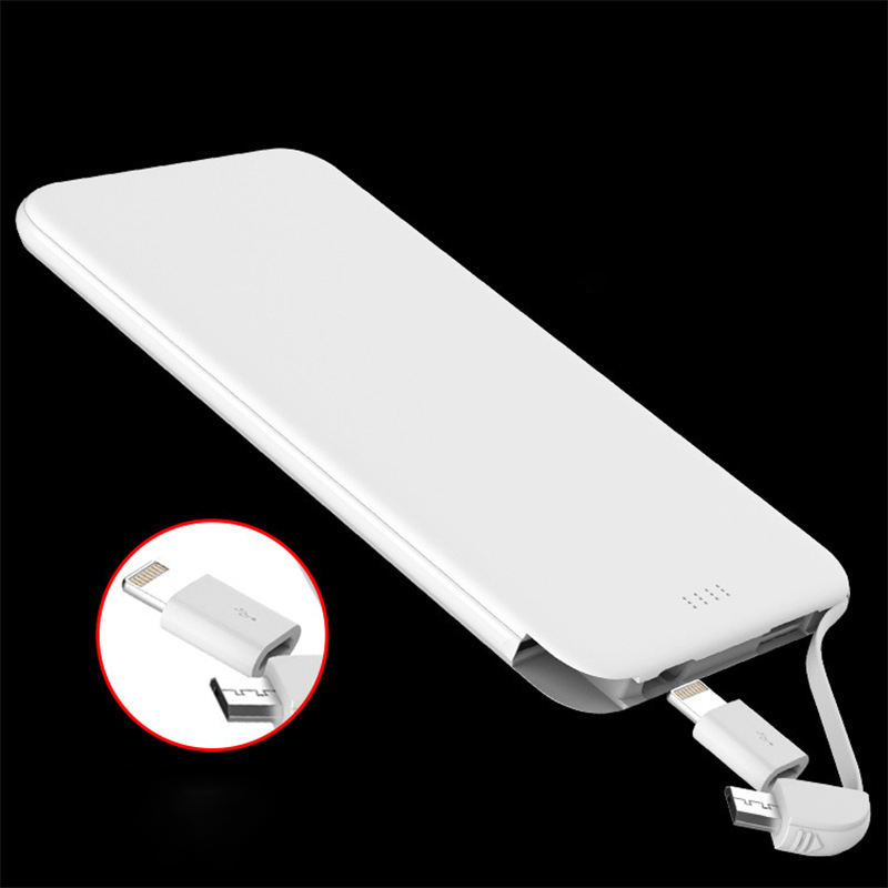 Portable Power Bank w/Built-in Cables 5