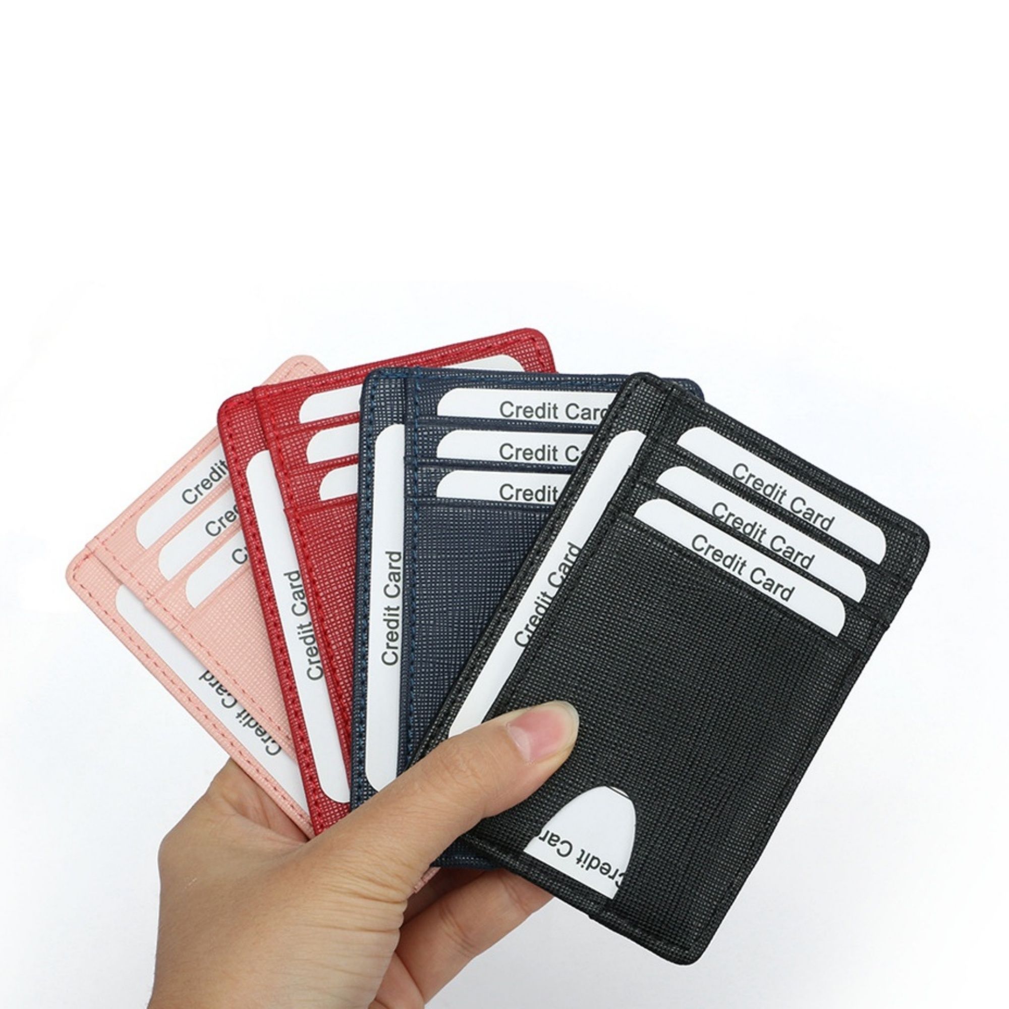 Small RFID Blocking Leather Card Holder 2