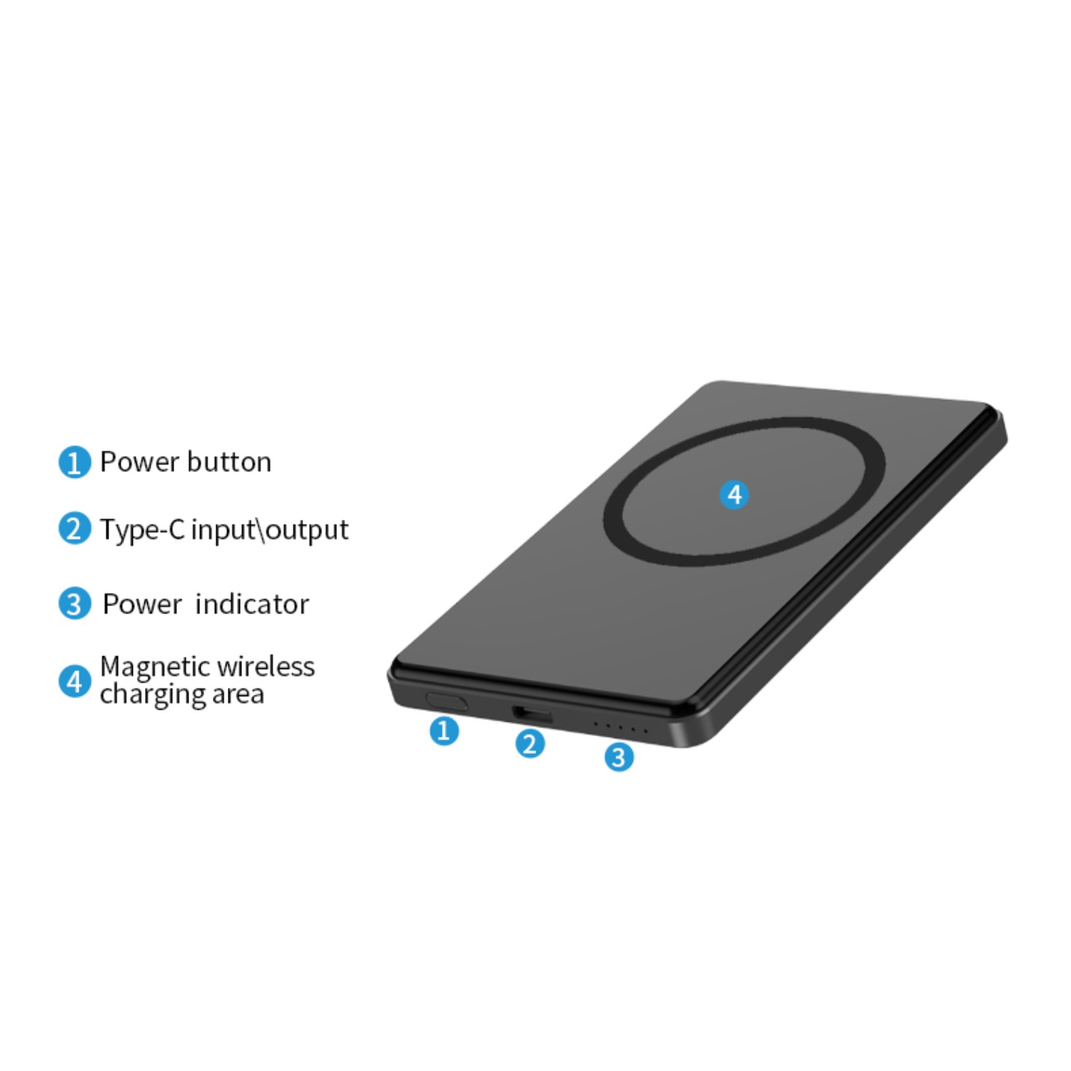 Fast Charging Magnetic Wireless Power Bank - 5000 mAh 6
